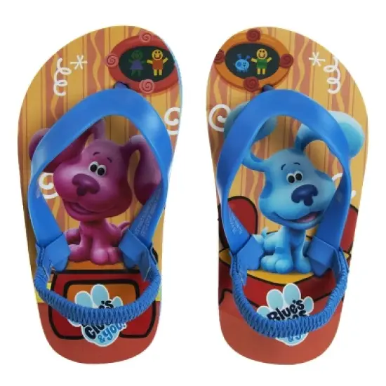 Nickelodeon Girls Boys character flip flop sandals kids water shoes - Blue's Clues thong beach slides slip on quick dry Toddler/Little Kid image {7}