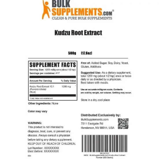 BulkSupplements Kudzu Root Extract Powder image {5}