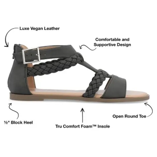 Journee Collection Womens Florence Tru Comfort Foam Gladiator Flat Sandals image {7}