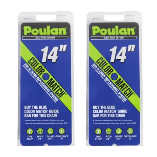 Poulan Chainsaw 2 Pack Cutting Chain 52DL - 581562101-2PK image {3}