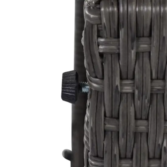 Outdoor Patio Rectangle Rattan Daybed with Retractable Canopy, Cushions and Lifting Table-ModernLuxe image {9}