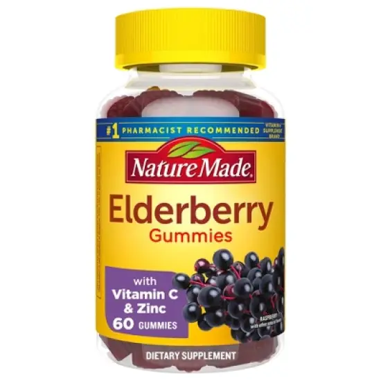 Nature Made Elderberry with Vitamin C and Zinc for Immune Support Gummies - Raspberry image {12}