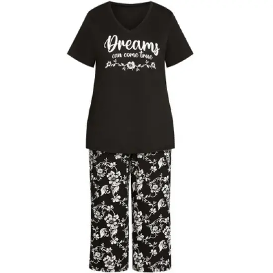 Women's Plus Size  Dreams Sleep Set - black | AVENUE image {2}