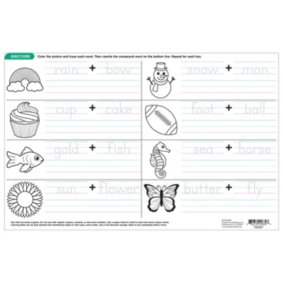 Teacher Created Resources Compound Words Learning Mat image {1}