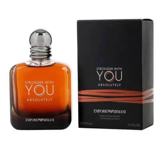 Emporio Armani Stronger With You Absolutely By Giorgio Armani Elemi, Chestnut Men Eau De Parfum Spray 3.4 Oz 2021  3.4 Oz Fragrance image {1}