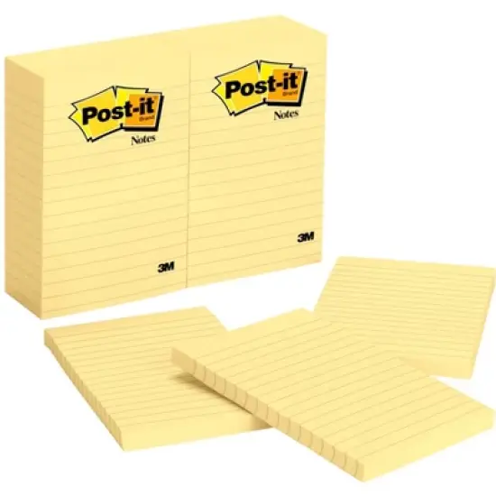 Post-it Lined Original Notes, 4 x 6 Inches, Canary Yellow, Pack of 12 image {5}