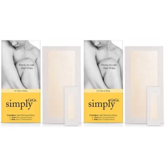 GiGi Simply Ready-To-Use Wax Strips - 18 Strips (PACK OF 2) image {5}