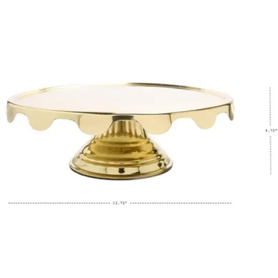 Classic Touch Gold Cake Stand with Server image {1}