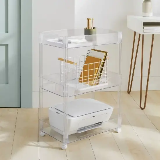 3 Tier Clear Storage Cart - Brightroom&trade; image {1}