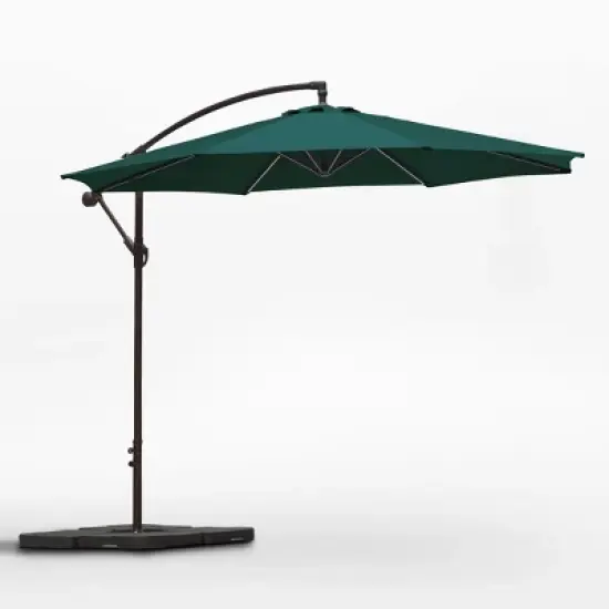 WestinTrends 10 Ft Outdoor Patio Cantilever Offset Umbrella with Base Weights image {6}