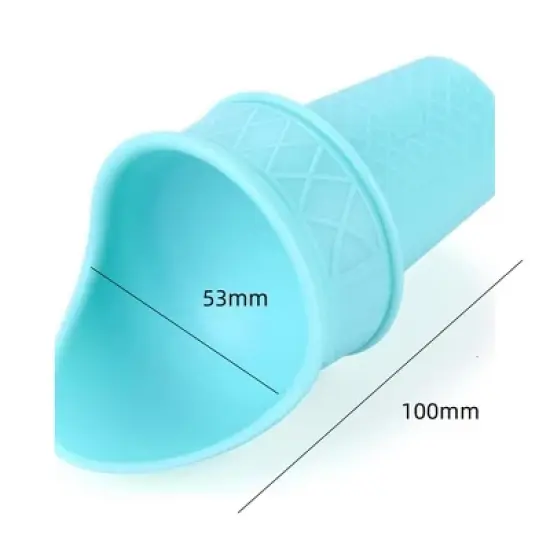 4 Pcs Ice Cream Scoop Cone, Ice Cream Cone Cups, Ice Cream Cone Holder For Kids Party Summer Cookout, Bake Sales, Tea 2 blue + 2 pink image {2}