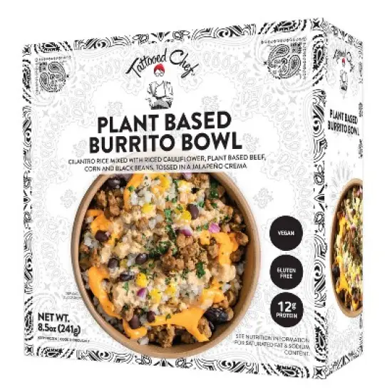 Tattooed Chef Frozen Gluten Free Burrito Bowl - 8.5oz image {4}