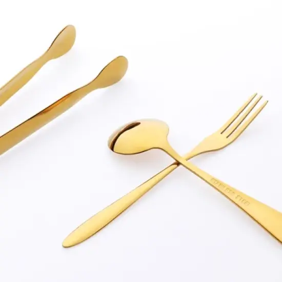 REGALWOVEN 12 Piece Stainless Steel Mirror Polished Silverware Set Flatware image {2}