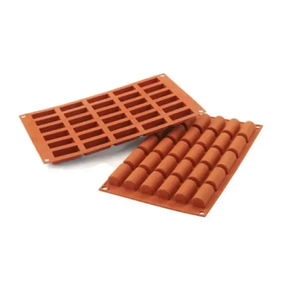 Silikomart Silicone Bake Mold Log 0.47 Oz, 11/16" x 1-3/4" x 3/4" H, 30 Cavities image {3}