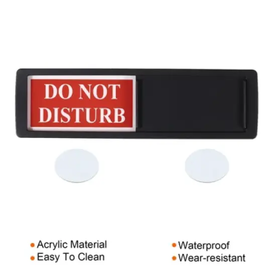 Unique Bargains Acrylic Self-Adhesive Decor Home Business Privacy Sign image {3}