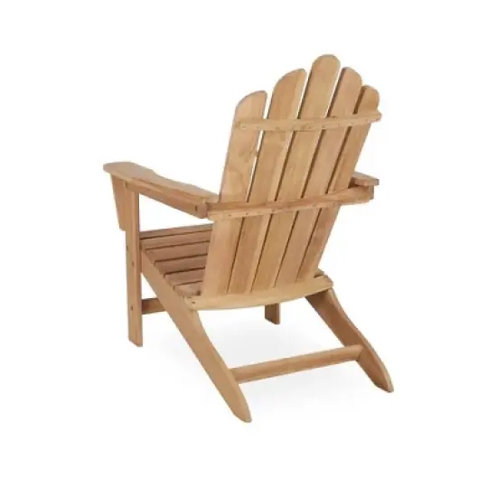 Decksplore Teak Adirondack Chair Set with Table 5PCS image {14}