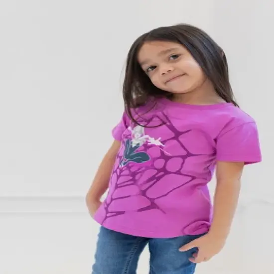 Marvel Spider-Verse Spider-Gwen Ghost Spider Girls 3 Pack T-Shirts Little Kid to Big Kid image {5}