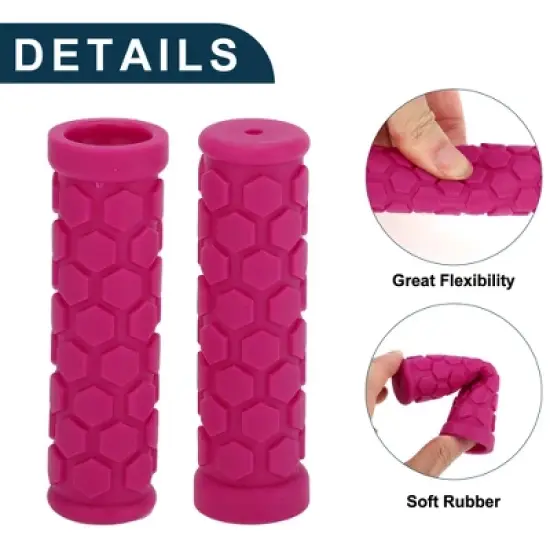Unique Bargains Bike Handlebar Grips Covers 4.02" Pink 1 Pair image {2}