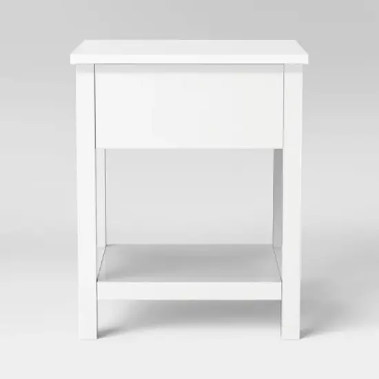 Traditional Side Table  with Storage Drawer Classic White - Room Essentials&trade; image {3}