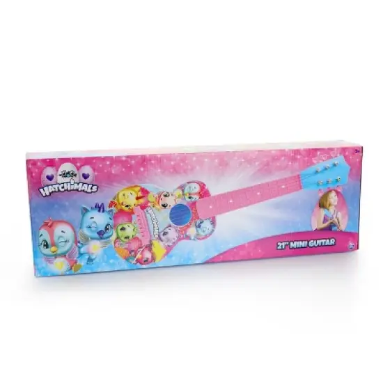 Hatchimals 21 Inch Mini Guitar in Pink and Blue image {3}