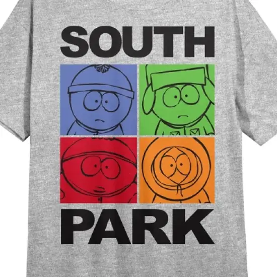 South Park Character Squares Crew Neck Athletic Heather Women's Night Shirt image {1}