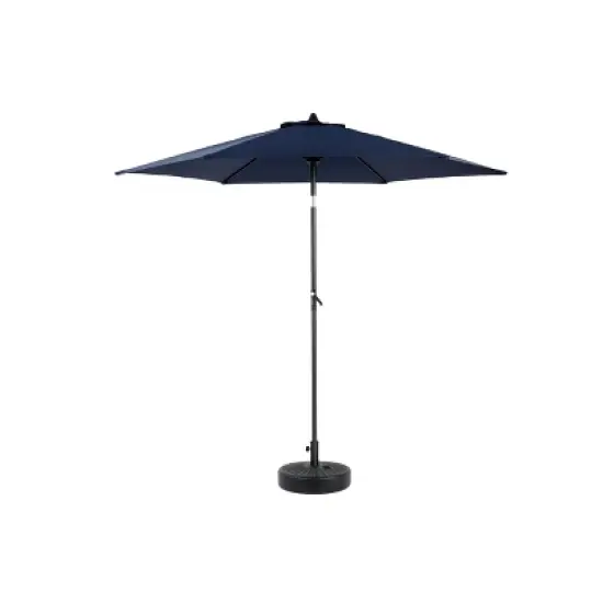 MOEPISY 9FT Outdoor Patio Umbrella Outdoor Table Umbrella with Push Button Tilt and Crank, Navy Blue image {7}