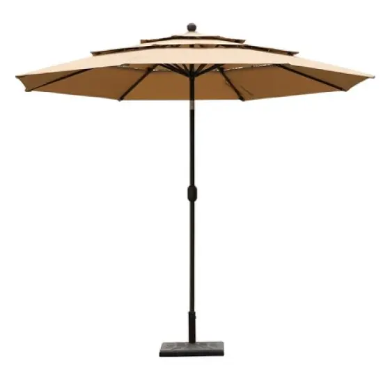 Aoodor Garden Market Umbrella - Outdoor Patio Umbrella Round image {10}