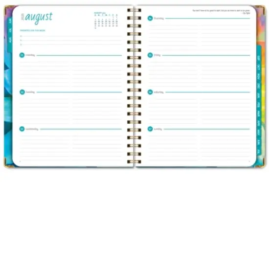 Global Printed Products Hardcover AY 2025-2026 Fashion Planner - 8.5"x11" (Rainbow Petals) image {2}