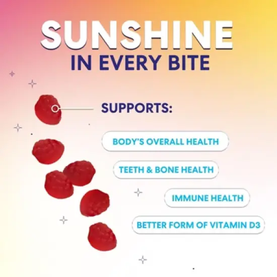 Vitamin D3 Gummies - Extra Strength 125mcg 5000IU Supplement for Adults and Kids - 60 Gummies;120 Gummies image {5}