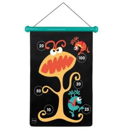 Scratch Europe Magnetic Darts &ndash; Monsters Large, Double-Sided Canvas with 6 Safe Magnetic Darts, Ages 5+ image {3}