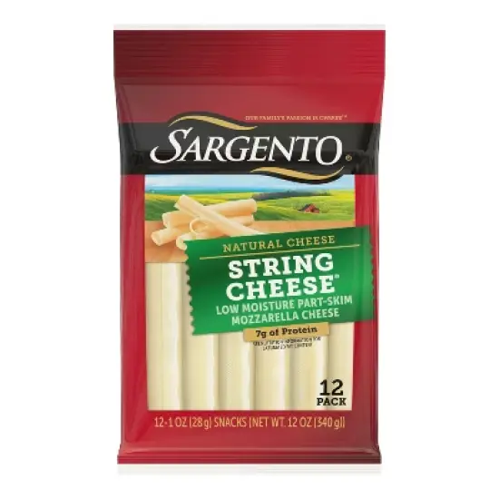 Sargento Natural Mozzarella String Cheese - 12oz/12ct image {8}