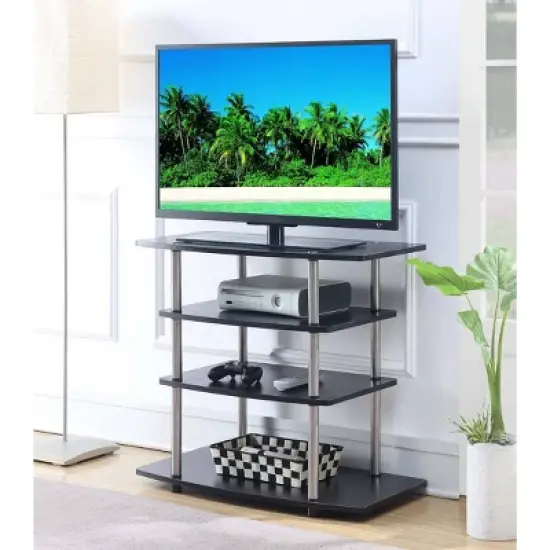 Designs2Go No Tools Highboy 4 Tier TV Stand for TVs up to 32" - Breighton Home image {1}