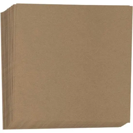 Hamilco Brown Kraft Cardstock Scrapbook Paper 12x12 Thick Blank Card Stock Heavy Weight 100 lb Cover - 25 Pack image {7}