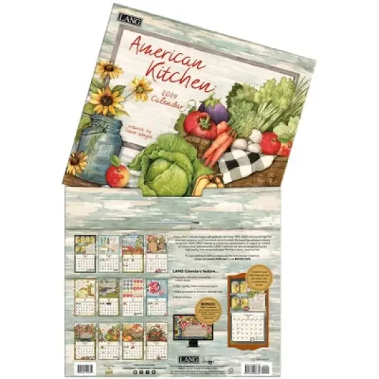 Lang 2024 Wall Calendar 24"x12" American Kitchen image {3}
