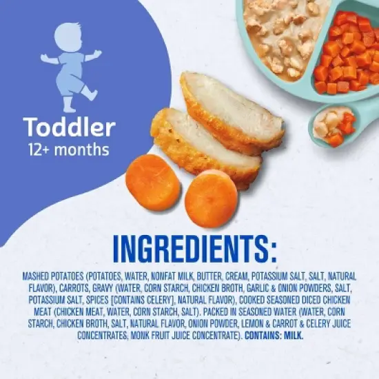 Gerber Baby Food Mashed Potatoes & Gravy with Roasted Chicken and Carrots Toddler Meals - 6.6oz image {8}