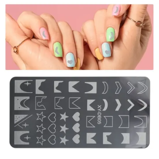 Unique Bargains Colorful Nail Art Stamp XY-DB05 1pcs Silver Tone 1 Pc image {2}