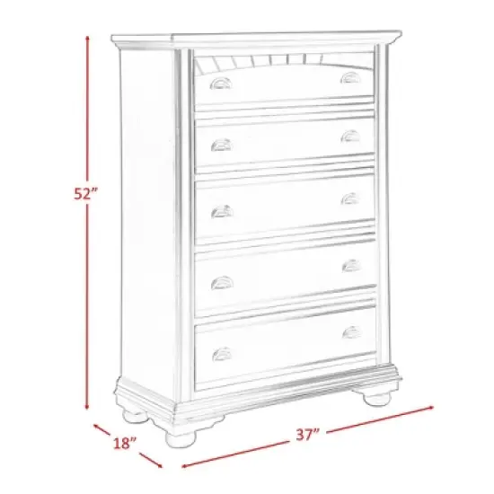 6pc Queen Addison Panel Bedroom Set Dove White - Picket House Furnishings image {12}