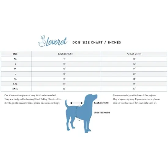 Leveret Dog Cotton Pajamas Classic Prints image {4}