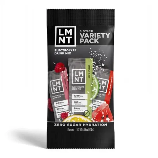 LMNT Zero-Sugar Electrolytes Drink - Variety Pack -  2.52oz/3ct image {5}
