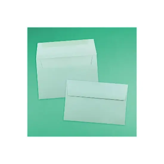 JAM Paper A9 Invitation Envelopes 5.75 x 8.75 Aqua Blue 50/Pack (157461i) 157461I image {3}