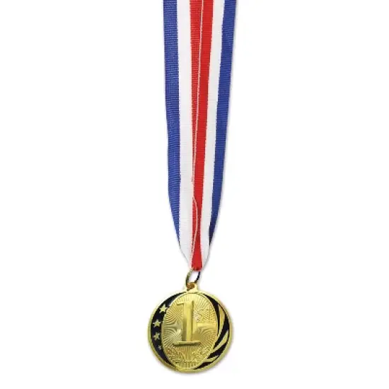 Place Medal w/Ribbon, 30"and 2" Medal, (6/Pkg) image {2}