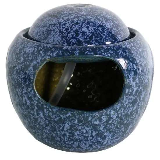 Sunnydaze Indoor Home Office Decorative Smooth Glazed Ceramic Owl Tabletop Water Fountain Feature - 7" image {5}