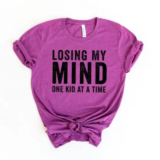 Simply Sage Market Women's Losing My Mind One Kid At A Time Short Sleeve Graphic Tee image {5}