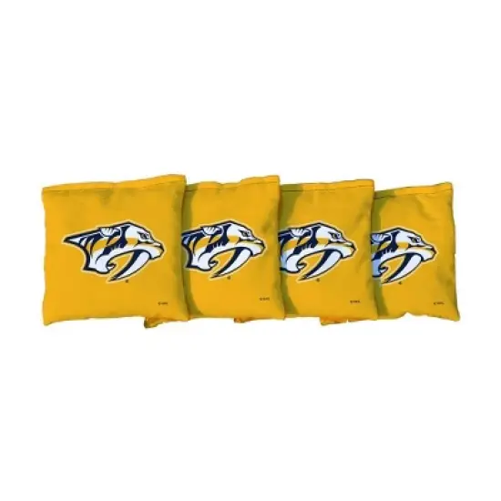 NHL Nashville Predators Corn-Filled Cornhole Bags Yellow - 4pk image {1}