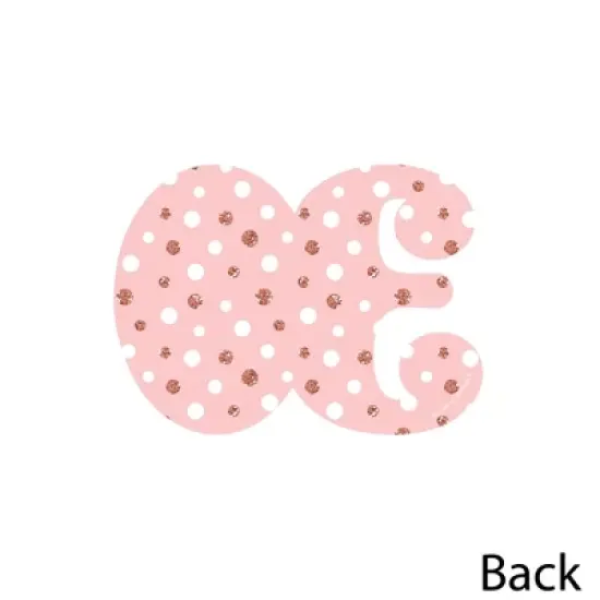 Big Dot of Happiness 30th Pink Rose Gold Birthday - Decorations DIY Happy Birthday Party Essentials - Set of 20 image {2}