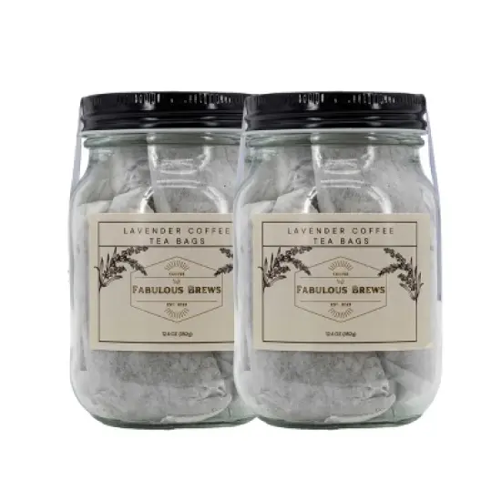 Fabulous Brews 12.4 oz Lavender Infused Coffee Tea Bags - Pack of 2 image {8}