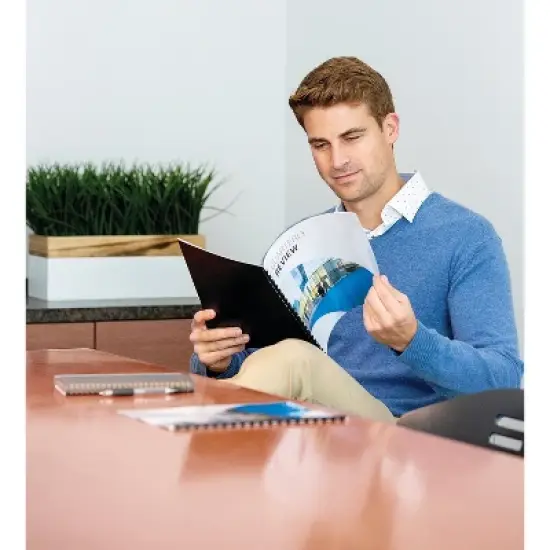 Fellowes Plastic Comb Bindings 1/2" Diameter 90 Sheet Capacity Black 100 Combs/Pack 52326 image {4}