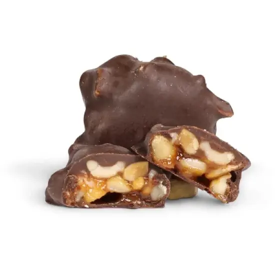 Peanut Caramel Clusters with Dark Chocolate by It's Delish image {2}