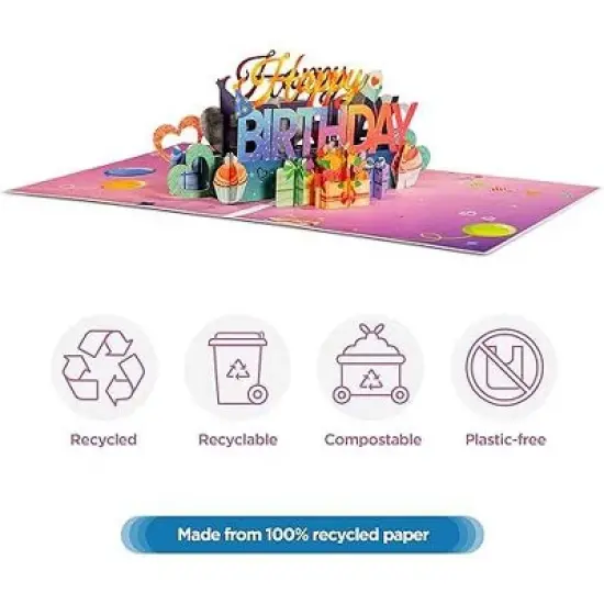 Paper Love Frndly 3D Happy Birthday Pop Up Card image {5}