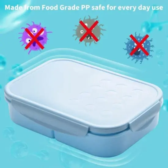 Blue Leak-Proof Bento Box, Lunch Box, BPA-Free and Chemical-Free, 1150ml image {3}
